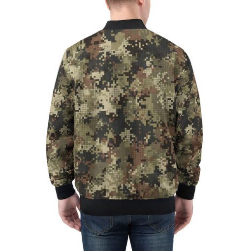 Digital Pixels Camouflage Men's Bomber Jacket - Image 2