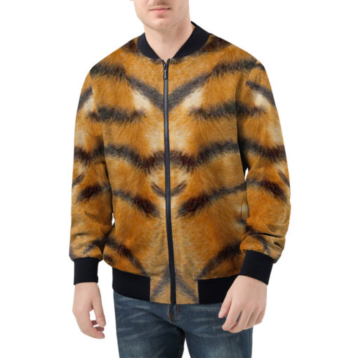 Tiger Pattern Men's Bomber Jacket - Image 3