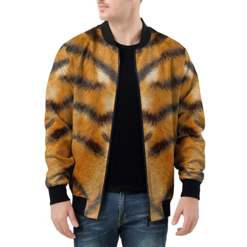 Tiger Pattern Men's Bomber Jacket