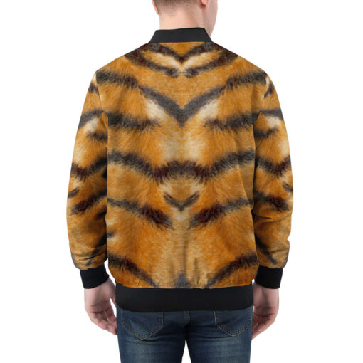 Tiger Pattern Men's Bomber Jacket - Image 2