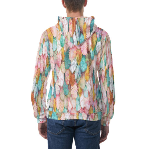 Colorful Feathers Plumage Men's Hoodie - Image 4