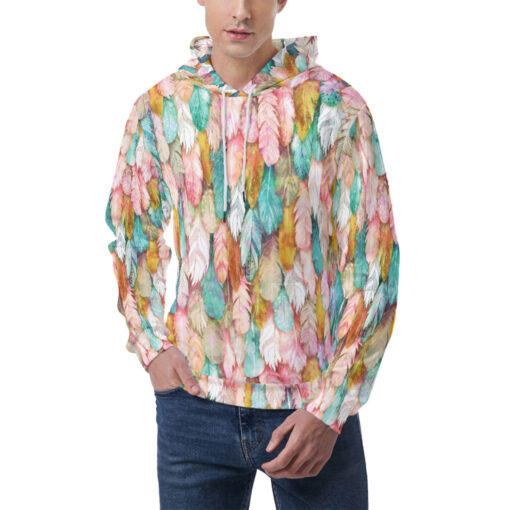 Colorful Feathers Plumage Men's Hoodie