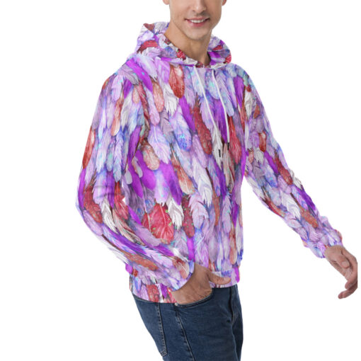 Colorful Feathers Plumage Men's Hoodie - Image 2