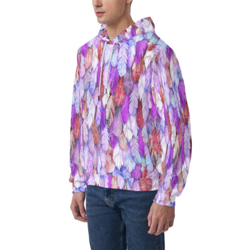 Colorful Feathers Plumage Men's Hoodie - Image 3