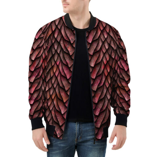 Red Dragon Scales Men's Bomber Jacket