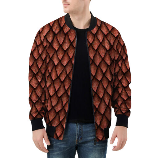 Red Dragon Scales Men's Bomber Jacket