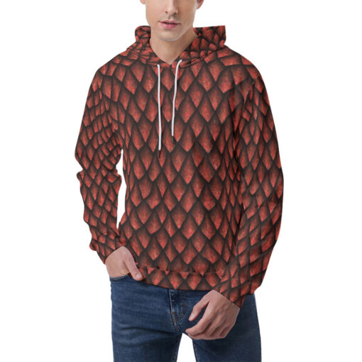 Red Dragon Scales Men's Hoodie