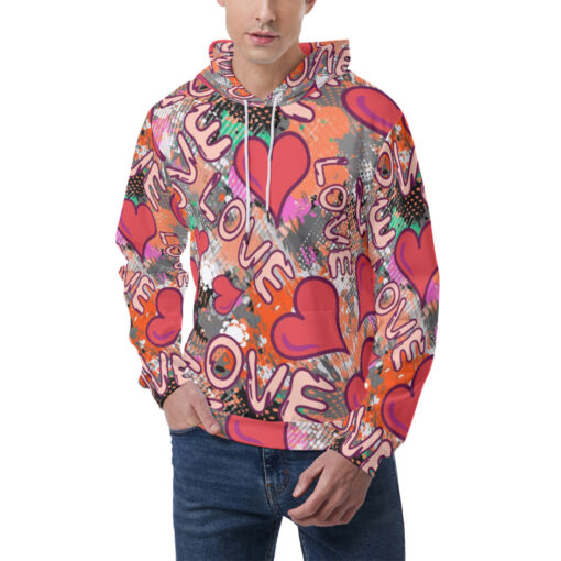 Grunge Love Graffiti Men's Hoodie