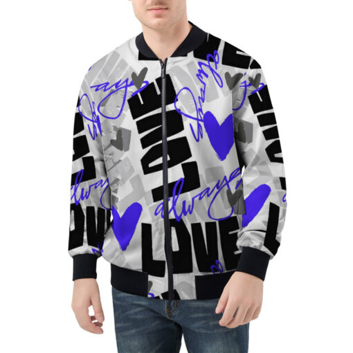 Love Graffiti Art Men's Bomber Jacket - Image 3