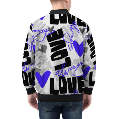 Love Graffiti Art Men's Bomber Jacket - Image 2