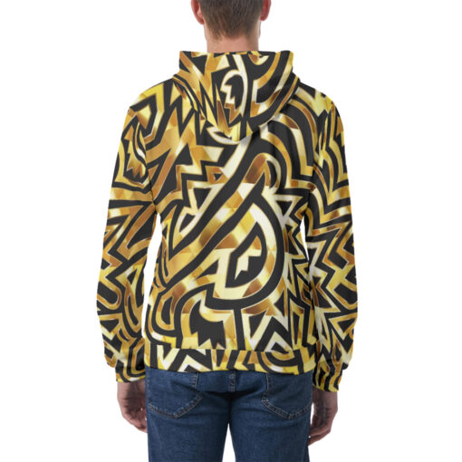 Gold Tribal Art Men's Hoodie - Image 4