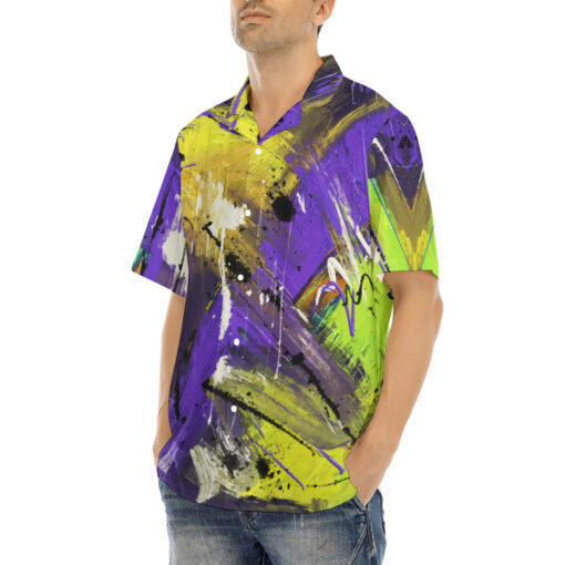 Modern Art Abstraction Hawaiian Shirt - Image 3