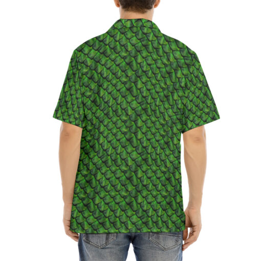 Green Reptile Scales Hawaiian Shirt - Image 4