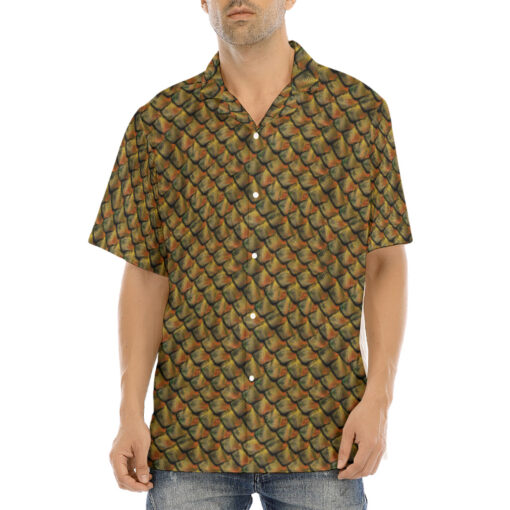 Brown Reptile Scales Hawaiian Shirt