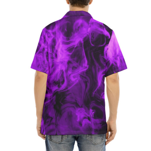 Violet Neon Smoke Hawaiian Shirt - Image 4