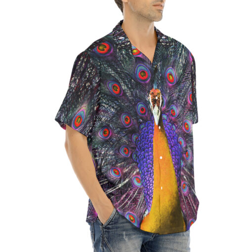 Peacock Plumage Hawaiian Shirt - Image 2