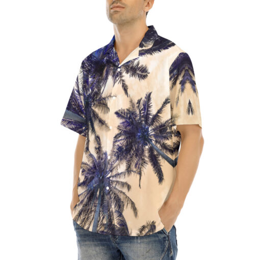 Palms Glitch Hawaiian Shirt - Image 3