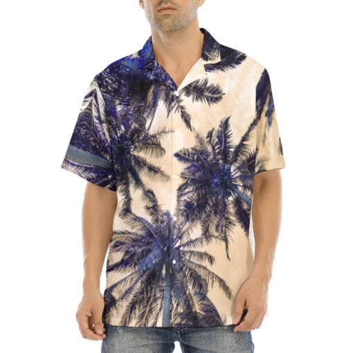 Palms Glitch Hawaiian Shirt