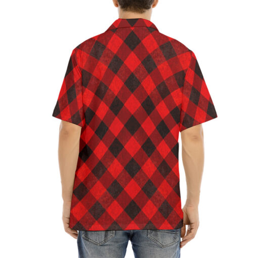 Red Checkered Hawaiian Shirt - Image 4