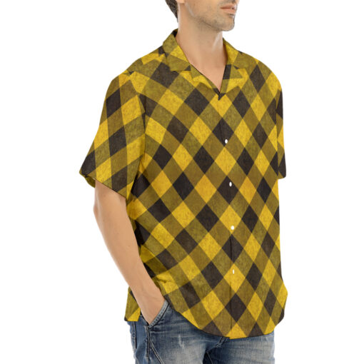 Yellow Checkered Hawaiian Shirt - Image 2