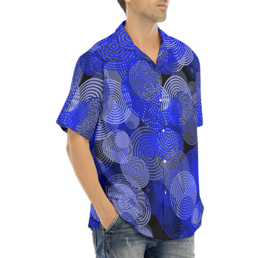 Blue Circles Hawaiian Shirt - Image 2