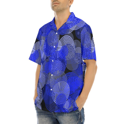 Blue Circles Hawaiian Shirt - Image 3