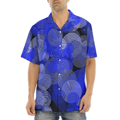 Blue Circles Hawaiian Shirt