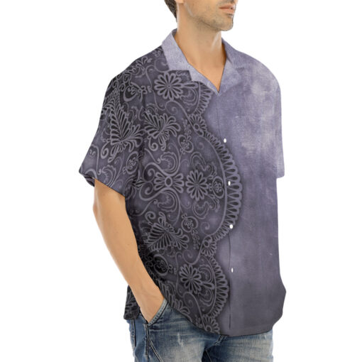 Side Lace Pattern Hawaiian Shirt - Image 2