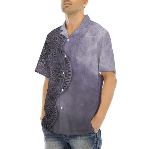 Side Lace Pattern Hawaiian Shirt - Image 3