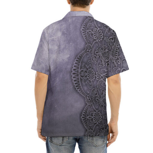 Side Lace Pattern Hawaiian Shirt - Image 4