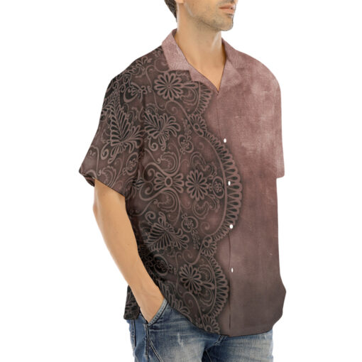 Side Lace Pattern Hawaiian Shirt - Image 2