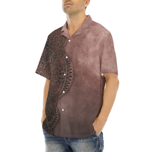 Side Lace Pattern Hawaiian Shirt - Image 3