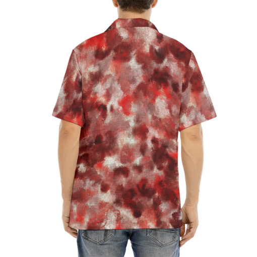 Red Canvas Camouflage Hawaiian Shirt - Image 4