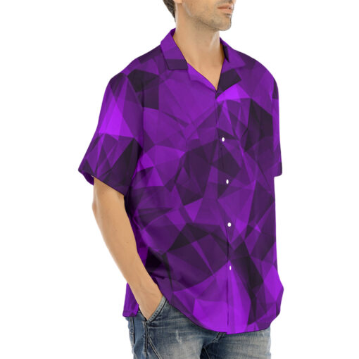 Violet Polygons Hawaiian Shirt - Image 2