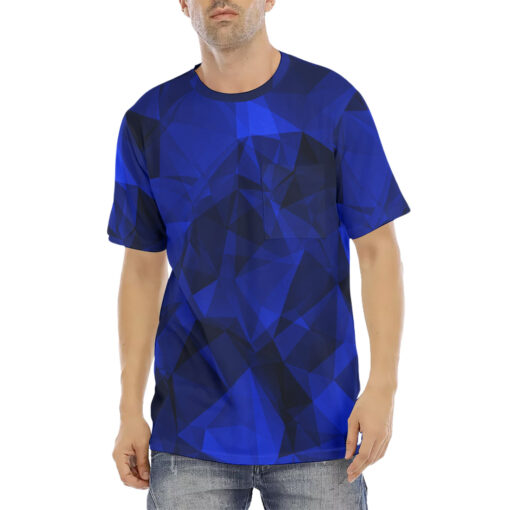 Blue Polygons Men's T-Shirt