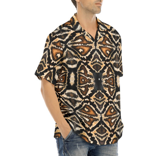 Brown Snake Skin Ornament Hawaiian Shirt - Image 2