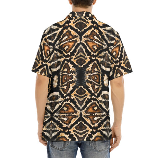 Brown Snake Skin Ornament Hawaiian Shirt - Image 4