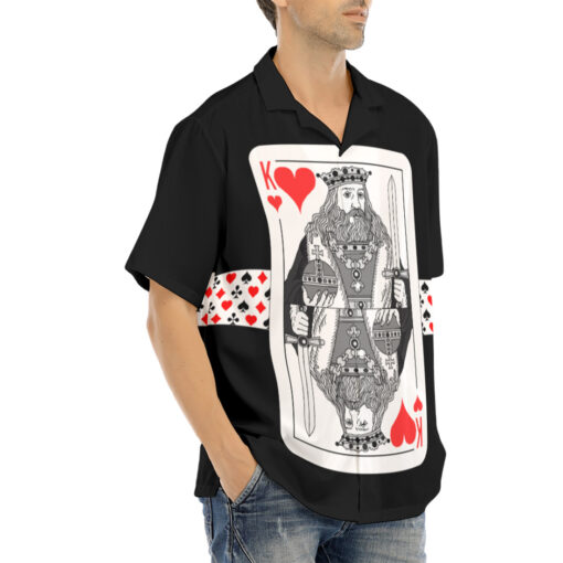 King of Hearts Playing Cards Hawaiian Shirt - Image 2