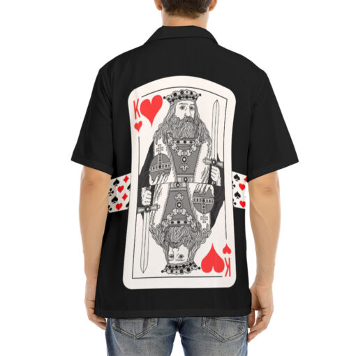 King of Hearts Playing Cards Hawaiian Shirt - Image 4