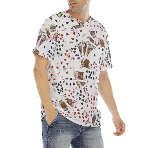 Royal Flush Playing Cards Men's T-Shirt - Image 3