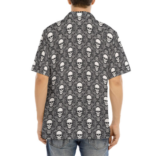 Skulls Lace Pattern Hawaiian Shirt - Image 4