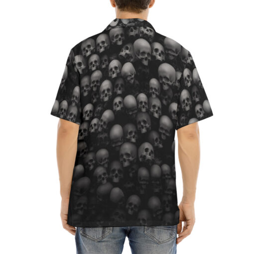 Skulls Background Hawaiian Shirt - Image 4