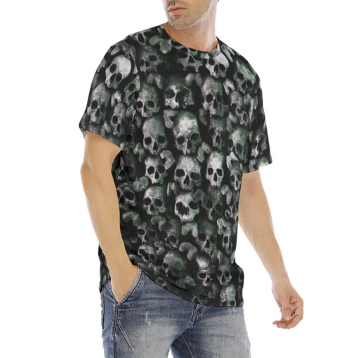 Skulls Background Men's T-Shirt - Image 3