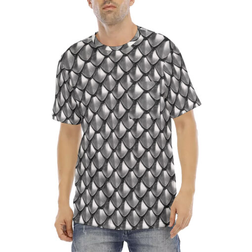 Silver Armor Scales Men's T-Shirt