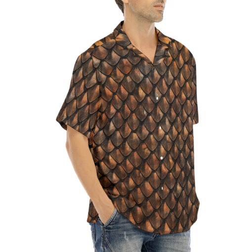 Rusty Armor Scales Hawaiian Shirt - Image 2