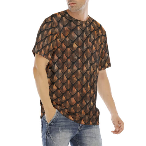 Silver Armor Scales Men's T-Shirt - Image 3