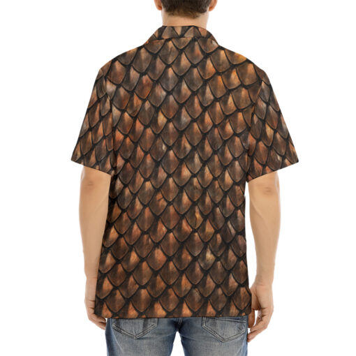 Rusty Armor Scales Hawaiian Shirt - Image 4