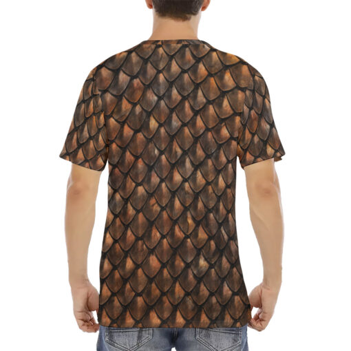 Silver Armor Scales Men's T-Shirt - Image 4