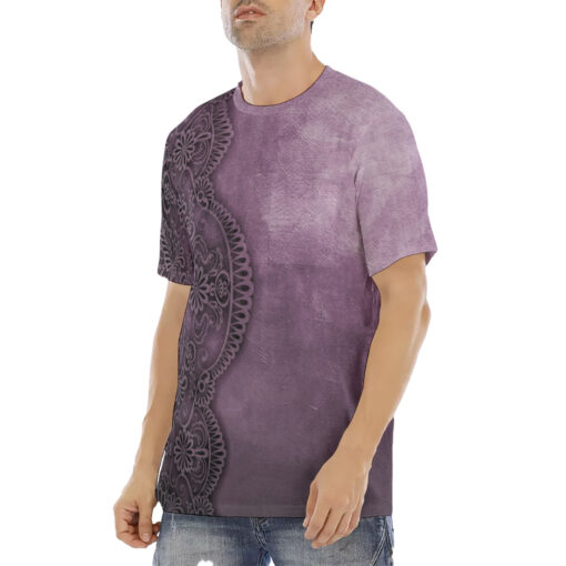 Violet Lace Ornament Men's T-Shirt - Image 2