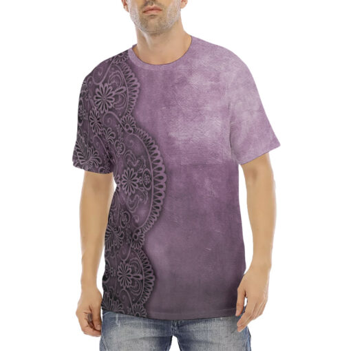 Violet Lace Ornament Men's T-Shirt